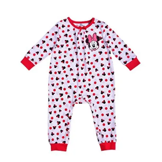 Disney Baby Girl's 2-Pack Minnie Mouse Footless Coverall Jumpsuit Babywear Set for Infant image {4}