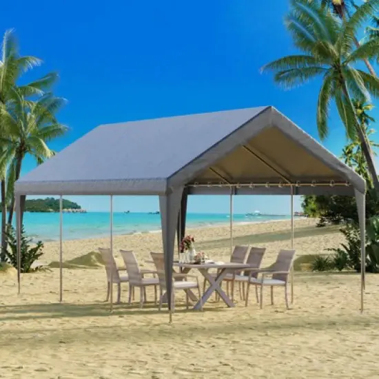 EROMMY Carports 10X20 Heavy Duty (Sidewalls Only) image {5}