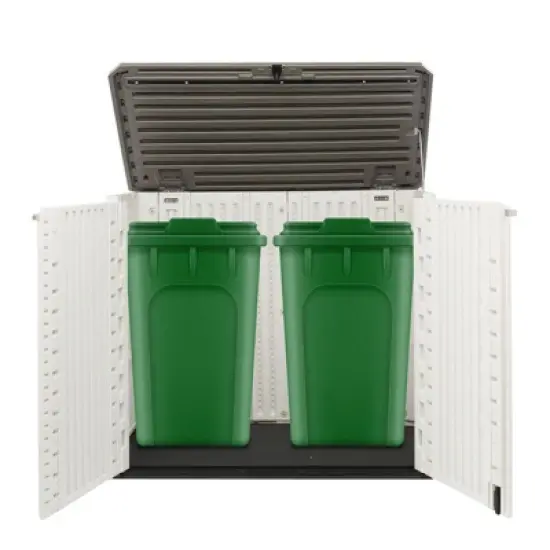 Karl Home 254 Gal HDPE White Storage Deck Box image {3}
