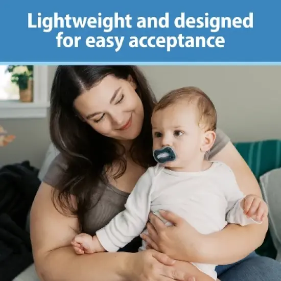 Dr. Brown's Advantage One-Piece Lightweight Silicone Pacifier Stage Two, with one Glow-in-the-Dark Pacifier - 3pk image {3}