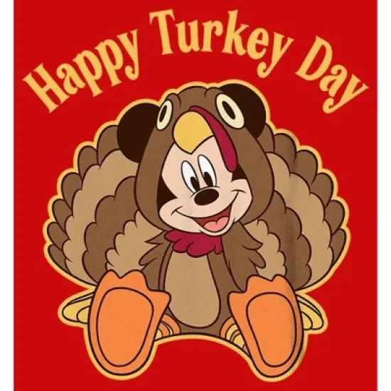 Boy's Disney Mickey Mouse Happy Turkey Day T-Shirt image {1}