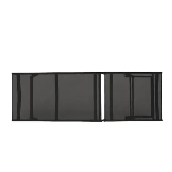 Salton 2pc Patio Aluminum Chaise Lounges with Mesh Seating - Black/Dark Gray - Christopher Knight Home: Water-Resistant, Iron Hardware image {5}