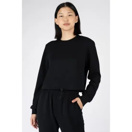 90 Degree By Reflex Womens Softlite Scuba Modal Paython Crew Neck Sweatshirt and Taylor Jogger Set image {1}