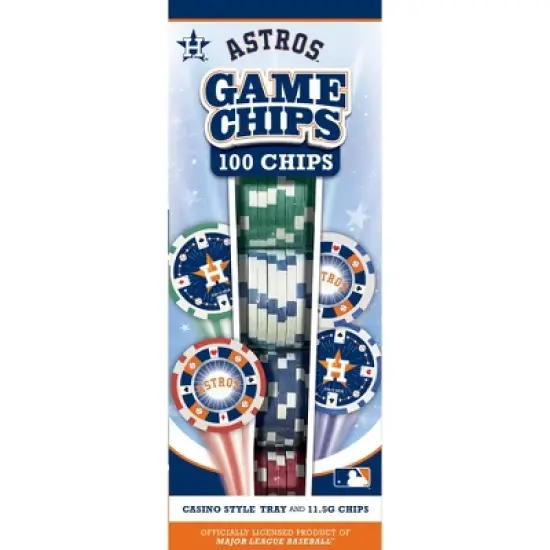 MasterPieces Casino Style 100 Piece Poker Chip Set - MLB Houston Astros image {1}