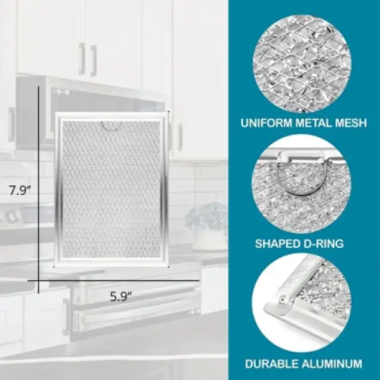 Nispira Replacement Range Hood Microwave Oven Grease Filter Compatible With Frigidaire 5303319568, 8 Filters image {1}