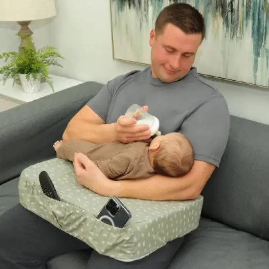 Leachco The Natural Nursing Pillow - Dots/Sage Green image {4}