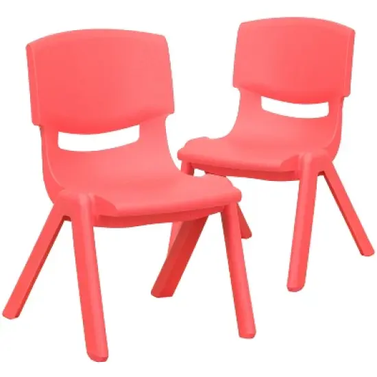 Flash Furniture 2 Pack Plastic Stackable School Chair with 10.5" Seat Height image {16}