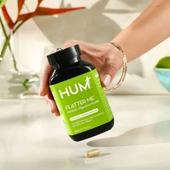 HUM Nutrition Flatter Me Vegan Vitamin Capsules for Bloating Relief image {3}