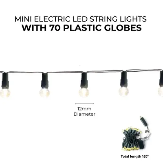 LumaBase Electric String Lights with Plastic Globes image {10}