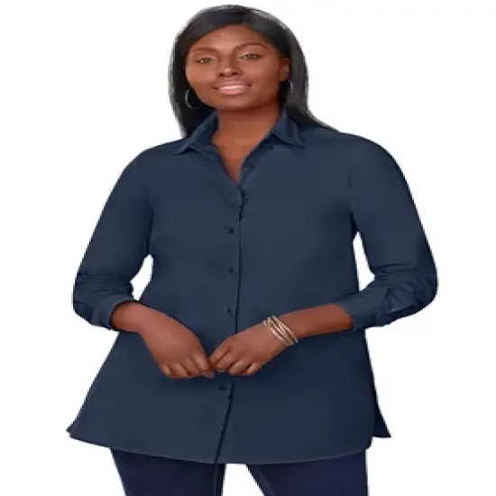 Jessica London Women&rsquo;s Plus Size Poplin Tunic image {6}