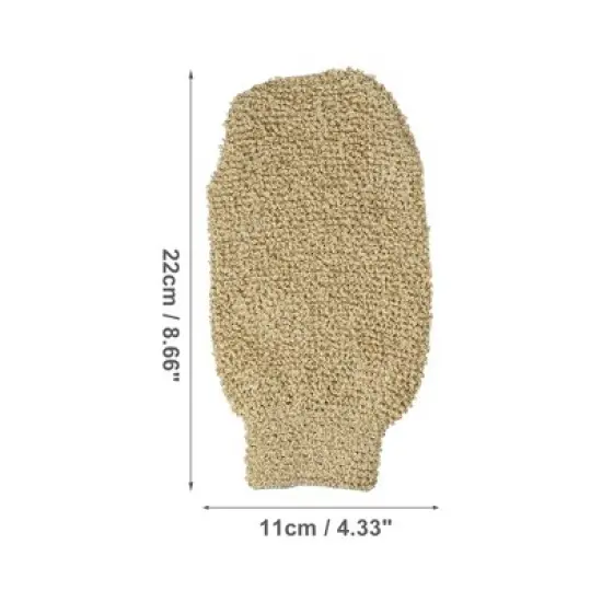 Unique Bargains Shower Gloves for Bath 8.66"x4.33" Gray Brown Beige 3 Pcs image {3}