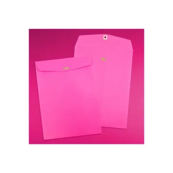 JAM Paper Open End Clasp Catalog Envelope 9" x 12" Fuchsia Pink 100/Box (90909027) image {3}