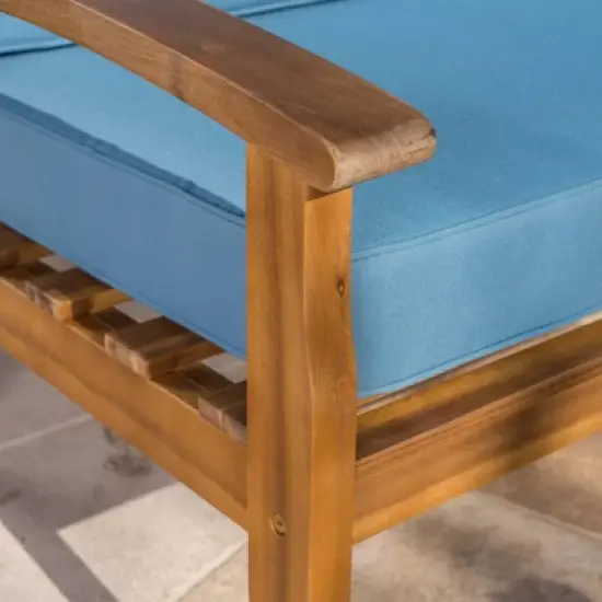 Peyton 2pc Acacia Wood Loveseat & Coffee Table Set - Christopher Knight Home image {2}