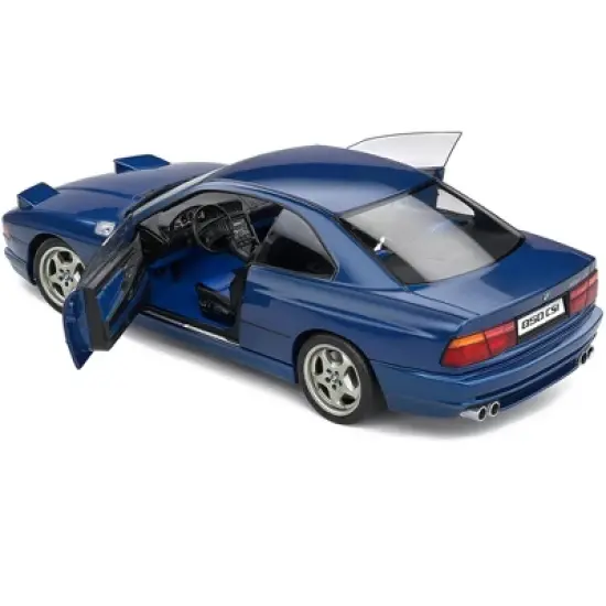 1990 BMW 850 CSI (E31) Tobaggo Blue Metallic 1/18 Diecast Model Car by Solido image {3}