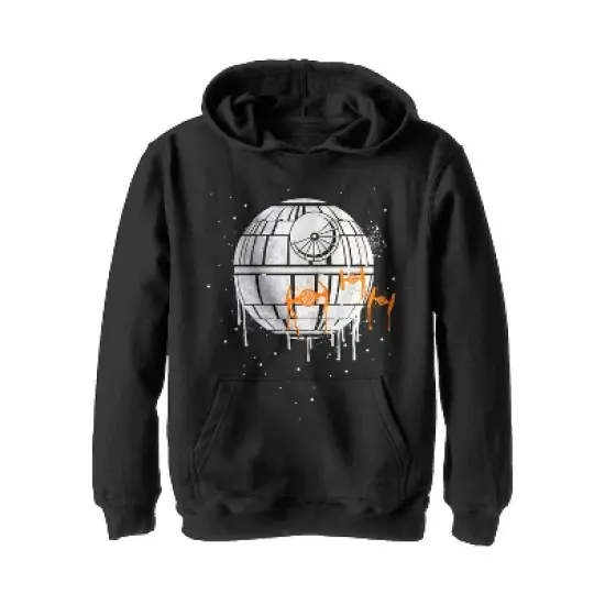 Boy's Star Wars Halloween Death Star Drip Pull Over Hoodie image {2}