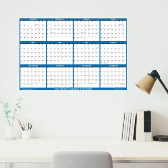 SwiftGlimpse 48"x72" 2026 Wall Calendar Navy Blue image {3}