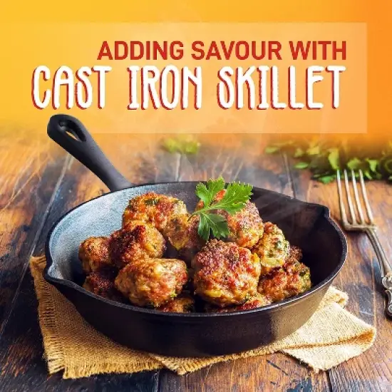 NutriChef Heavy Duty Non Stick Pre Seasoned Cast Iron Skillet Frying Pan 3 Piece Set, 8 Inch 10 Inch 12 Inch Pans with Silicone Handles (2 Pack) image {4}