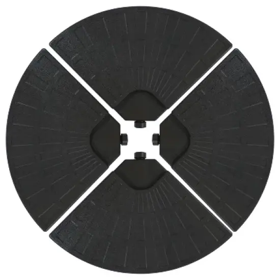 Sunnydaze Outdoor Steel Offset Cantilever Patio Umbrella with Round Base Set - 10' image {7}