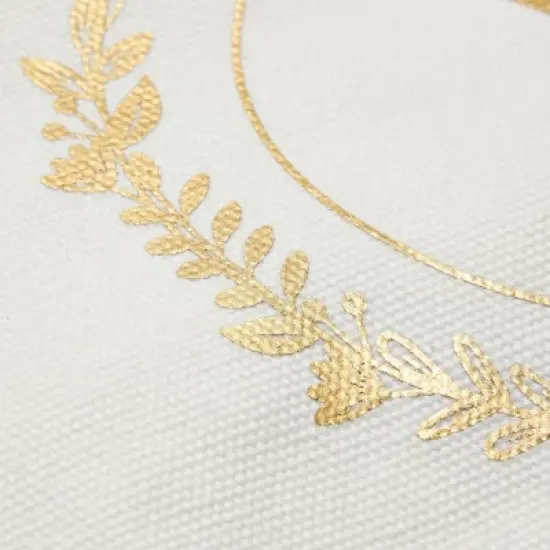 Glamlily Gold Initial N Personalized Makeup Bag for Women, Monogrammed Canvas Cosmetic Pouch (White, 10 x 3 x 6 In) image {4}