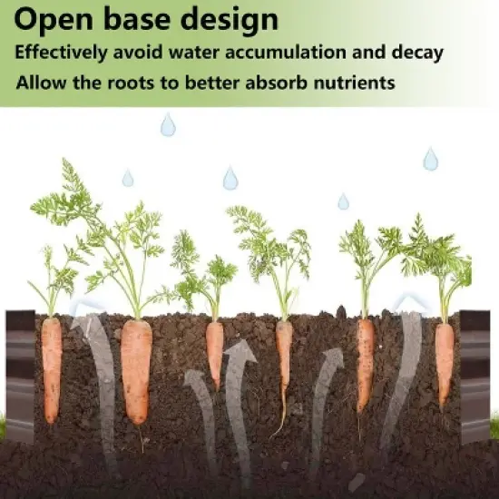 LuxenHome Brown Metal Rectangular 6x3ft Garden Bed image {12}