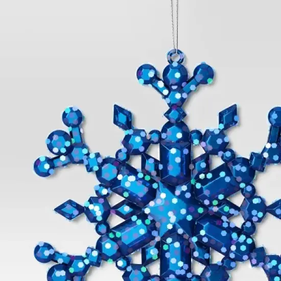 5" Christmas Blue Plastic Snowflake Ornament - Wondershop&trade; image {2}