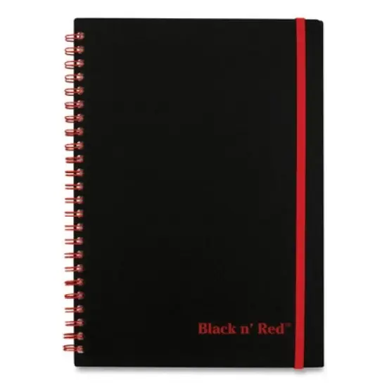 Black n' Red Flexible Cover Twinwire Notebooks, SCRIBZEE Compatible, 1-Subject, Wide/Legal Rule, Black Cover, (70) 8.25 x 5.63 Sheets image {3}