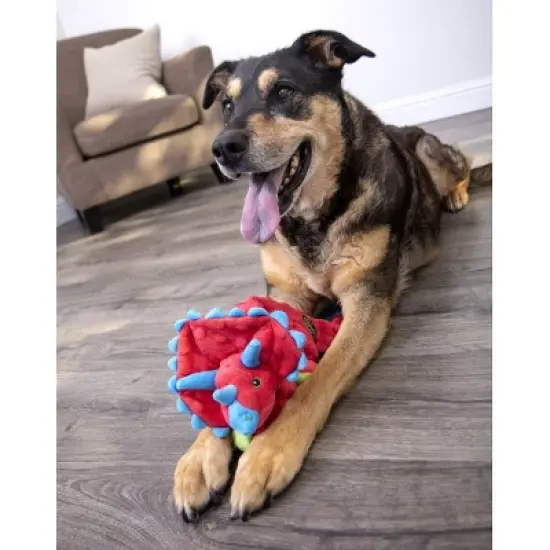 goDog Dinos Frills Squeaker Plush Pet Toy for Dogs & Puppies, Soft & Durable, Tough & Chew Resistant, Reinforced Seams image {3}