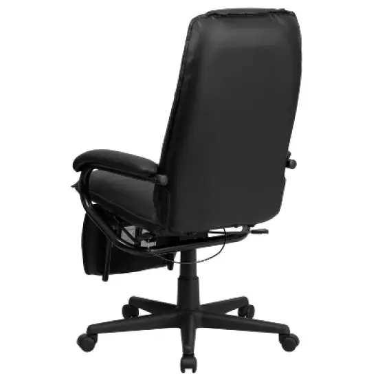 Emma and Oliver High Back Black LeatherSoft Executive Reclining Ergonomic Office Chair with Arms image {8}
