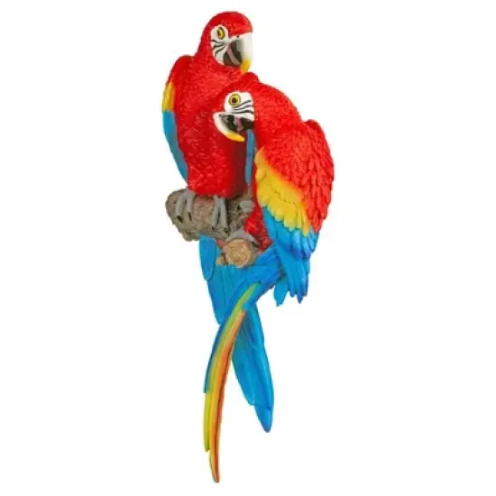 Design Toscano Tropical Scarlet Macaws Wall Sculpture image {7}