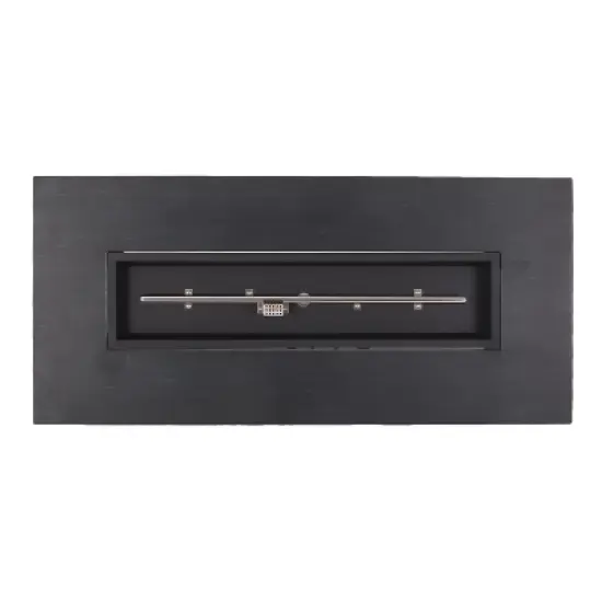GDFStudio JasmineOutdoor 50,000 BTU Rectangular Fire Pit with Tank Holder, Brushed Black image {4}