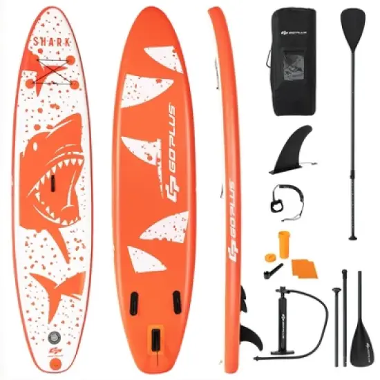 Costway 10'5''/11' Inflatable Stand Up Paddle Board with Backpack Aluminum Paddle Pump image {10}