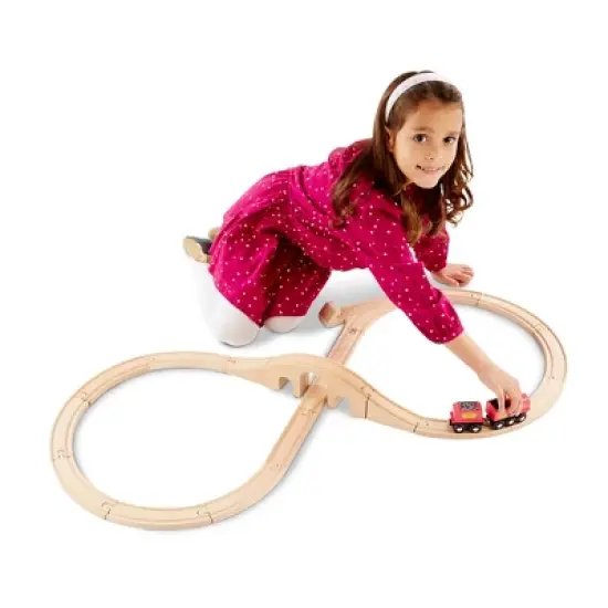 Melissa & Doug Classic Wooden Figure Eight Train Set (22pc) image {2}