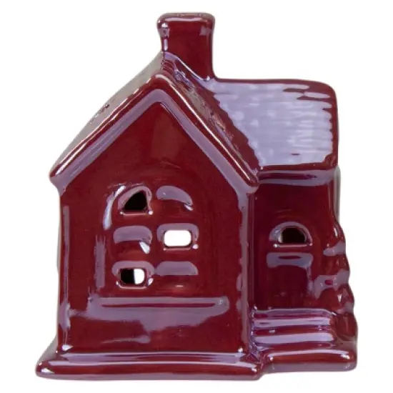 Northlight Ceramic House with Star Cutouts Christmas Decoration - 4" image {2}