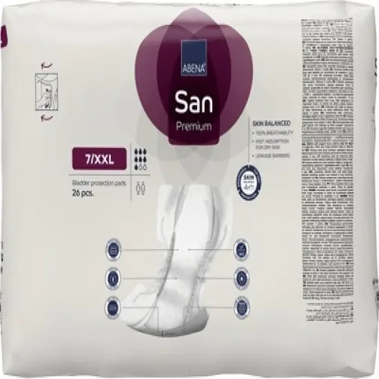 Abena San, Premium Incontinence Pads, Moderate Absorbency (Sizes 4 To 7) image {2}