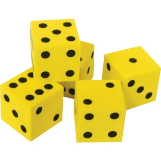 Teacher Created Resources Foam Traditional Dice, 0.75", 20 Per Pack, 3 packs image {1}