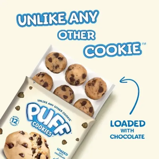 Puff Cookies Cookie Dough Chocolate Chip - 12.65oz image {3}