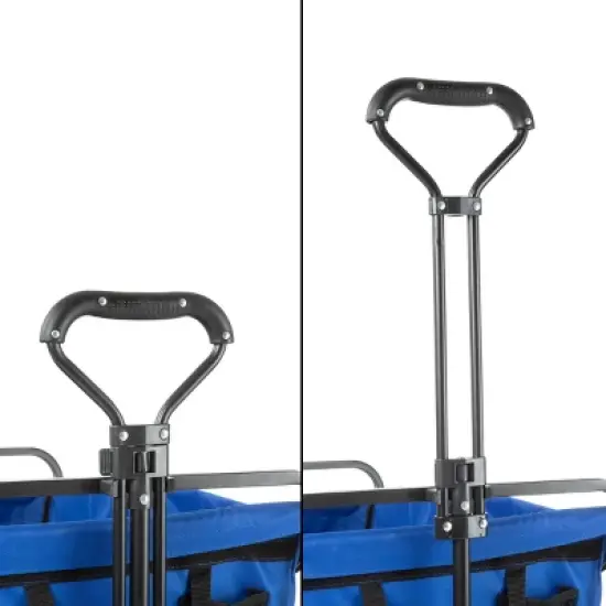 Nature Spring Collapsible Utility Wagon for Camping, Gardening, Landscaping, and Shopping - 34.5" x 20", Blue image {2}