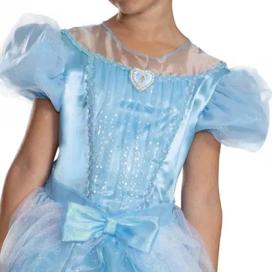 Disney Kids' Cinderella Deluxe Costume Dress Light Blue image {4}