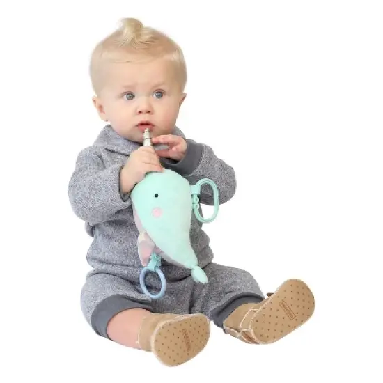 Manhattan Toy Under the Sea Narwhal Baby Teether & Travel Pull Toy image {4}
