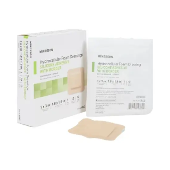 McKesson Foam Dressing Square with Border Film Backing, 200 Count image {1}