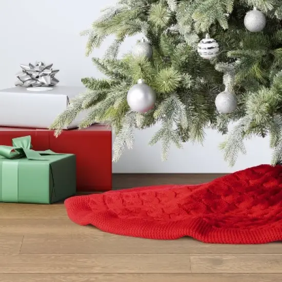 48" Centric Cable Knit Tree Skirt - Wondershop&trade; image {1}