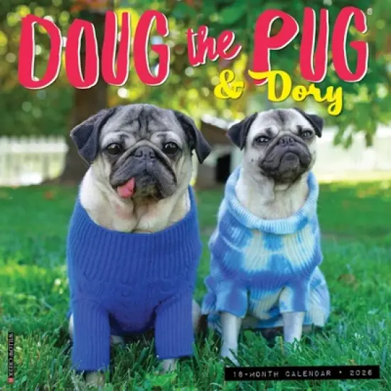 Willow Creek Press 12"x12" 2026 Doug the Pug and Dory Wall Calendar image {5}