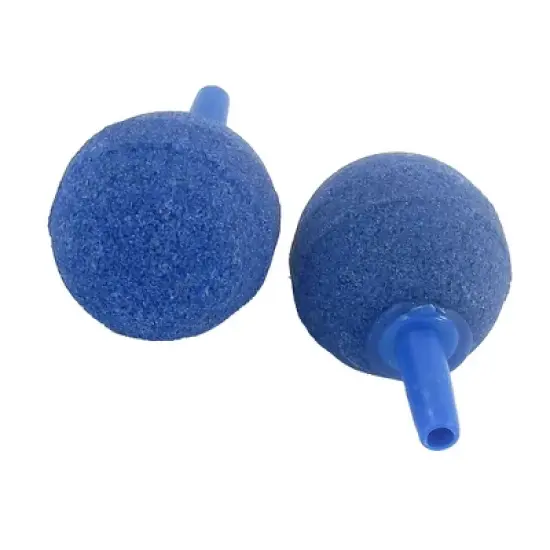 Unique Bargains Hydroponics Fish Tank Aquarium Blue Bubble Release Air Stones Ball 2 Pcs image {2}