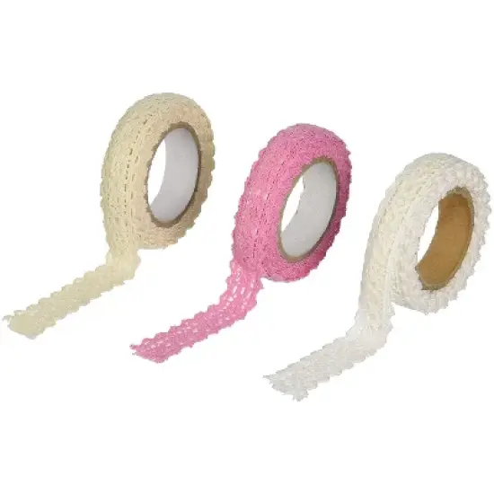 Decorative Lace Tape, 200cm L x 15mm W (set of 3) image {2}