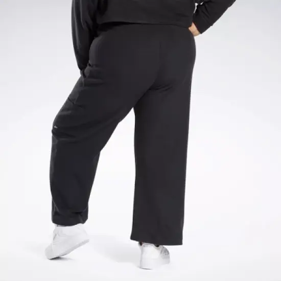 Reebok Classics Reverse Fleece Wide Leg Pants (Plus Size) Womens Athletic Pants image {2}