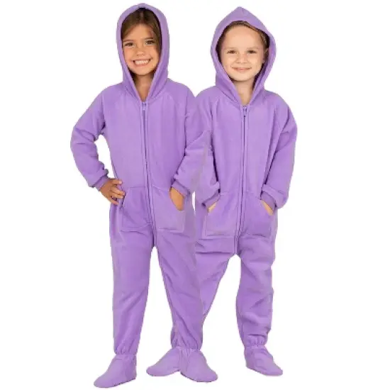Footed Pajamas - Purple Rain Toddler Hoodie Fleece Onesie image {4}