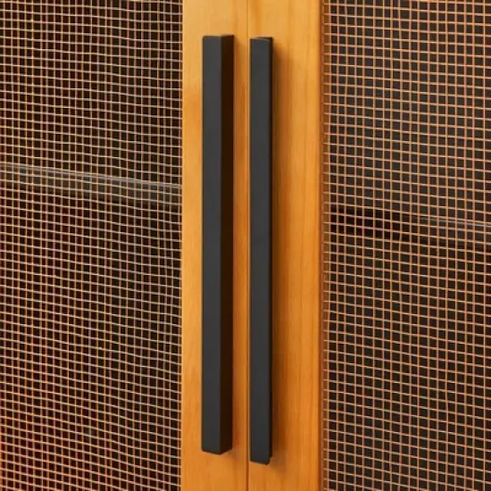 Loma Two-Tone Buffet Cabinet Black/Natural/Brown - Lifestorey image {4}