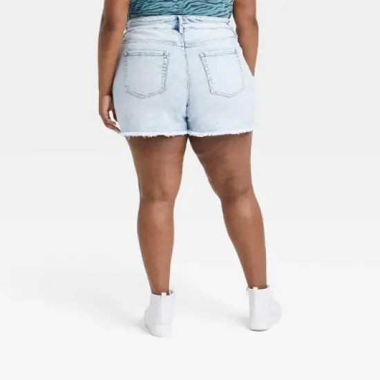 Women's Plus Size Mid-Rise Jean Shorts - Ava & Viv&trade; image {1}