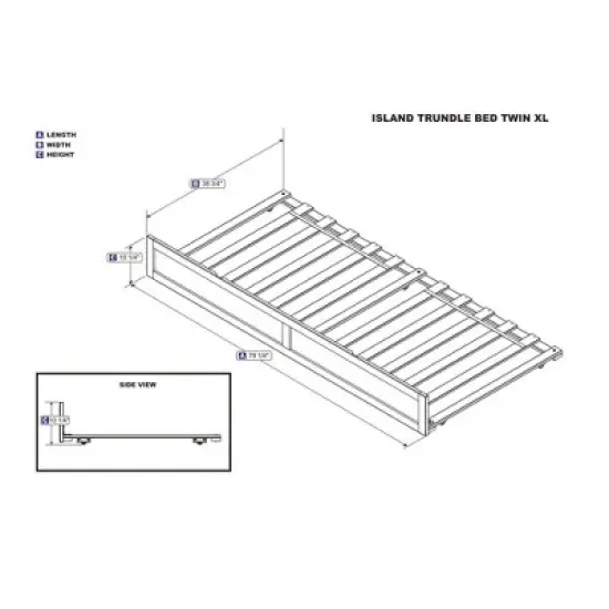 Twin XL Trundle Bed Espresso - AFI image {5}