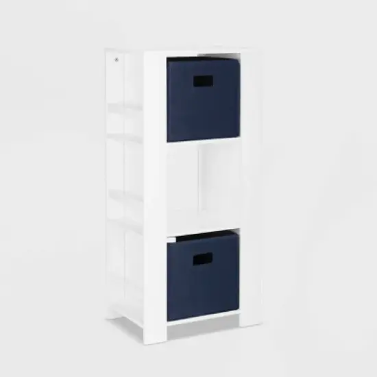 Kids' Book Nook Collection Cubby Storage Tower and Bookshelves with 2 Bins - RiverRidge  image {6}
